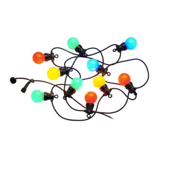 Rallonge guirlande lumineuse Lucas 10 LED ampoules verres colorés