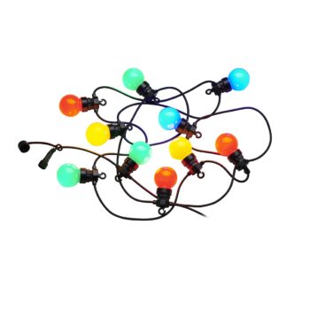 Rallonge guirlande lumineuse Lucas 10 LED ampoules verres colorés