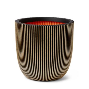 Pot œuf à rainures gold et noir