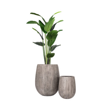 Pot rond Wood Grey