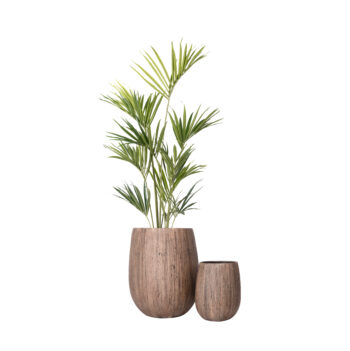 Pot rond Wood Brown