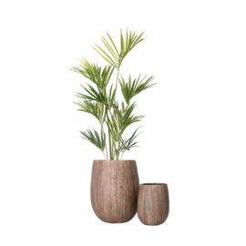 Pot rond Wood Brown