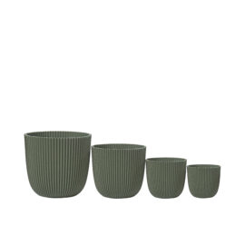 Mini pot œuf à rainures vert