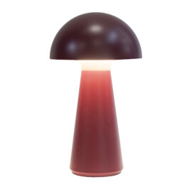 Lampe champignon SAM bordeaux rechargeable H28 cm
