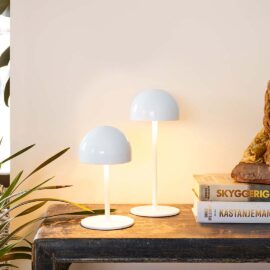 Lampe champignon TIM blanche rechargeable