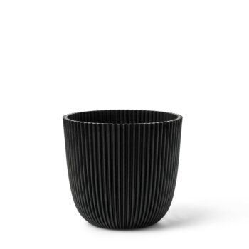 Mini pot oeuf à rainures noir