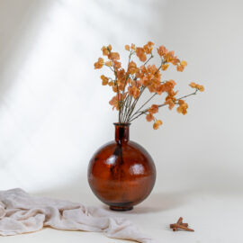 Vase Firenza Sphère rouille H 42cm
