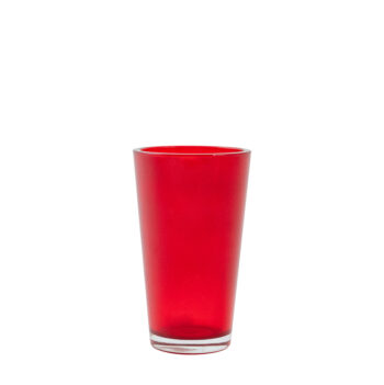 Vase conique rouge H 22cm