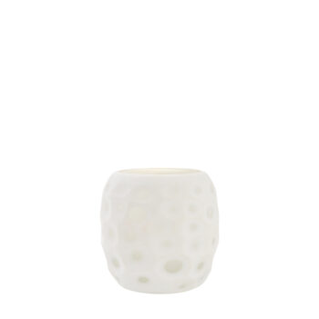 Tealight Honey White H 10cm