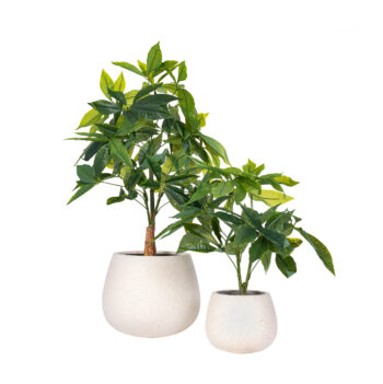 Pot rond sandy white