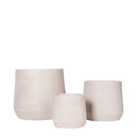 Pot Mica antique beige finition brute