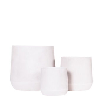 Pot Mica blanc finition brute