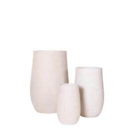 Pot Pear antique beige finition brute