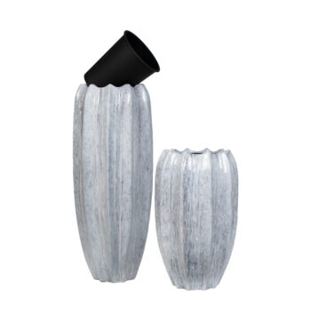 Pot élégant wavy lac white