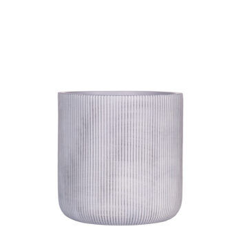 Pot œuf gris à rainures