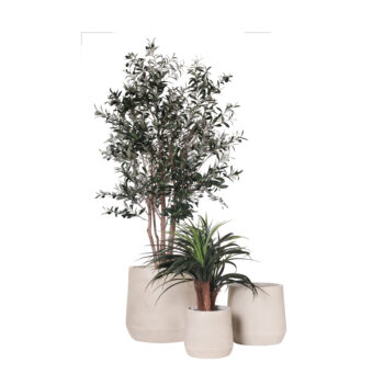 Pot Mica antique beige finition brute