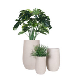 Pot Pear antique beige finition brute