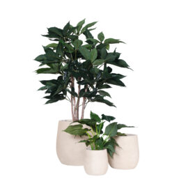 Pot high lexa antique beige finition brute