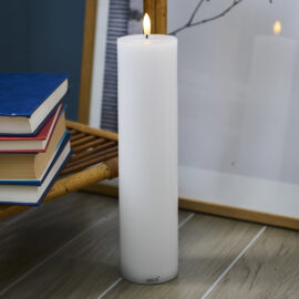 Bougie H 30cm * D7,5 cm Sille rechargeable vraie cire
