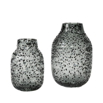 Vase noir moucheté