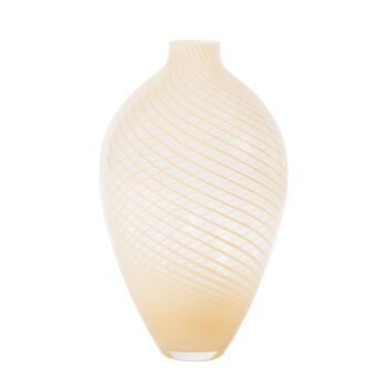 Vase élancé orange transparent