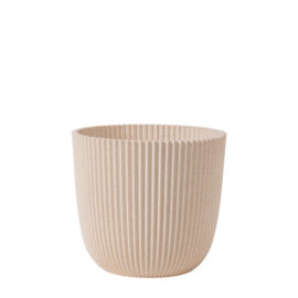 Mini pot œuf à rainures beige