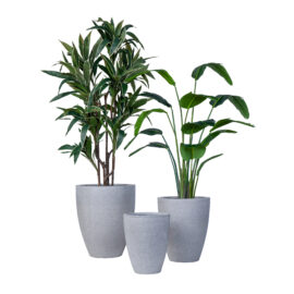 Pot conique sandy gris