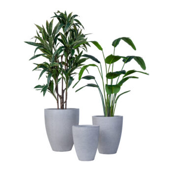 Pot conique sandy gris
