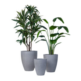 Pot conique sandy gris