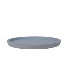 Sous pot rond sandy gris