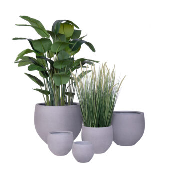 Pot sphérique sandy gris