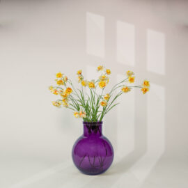 Vase Aran mauve H 31cm