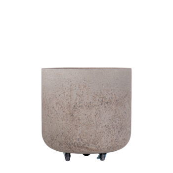 Pot œuf granite grège mobile