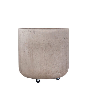 Pot œuf granite grège mobile
