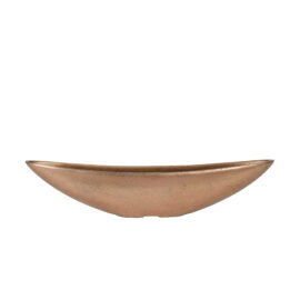 Pot barquette shiny dark gold H 13,5cm