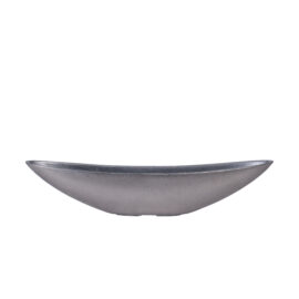Pot barquette shiny silver H 13,5cm