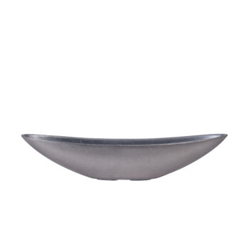 Pot barquette shiny silver H 13,5cm