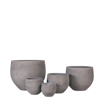 Pot sphérique granite grège