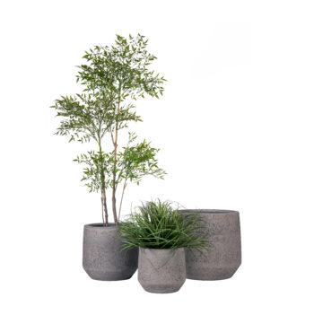 Pot cuve granite grège