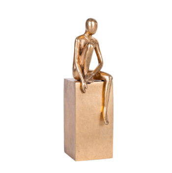 Statuette ELEVA shiny gold H 55cm