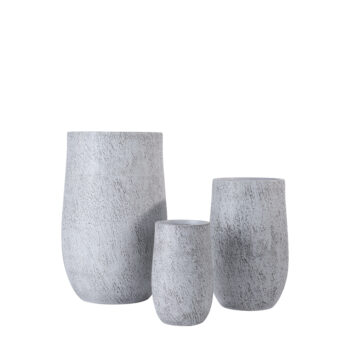 Pot pear gris finition brute