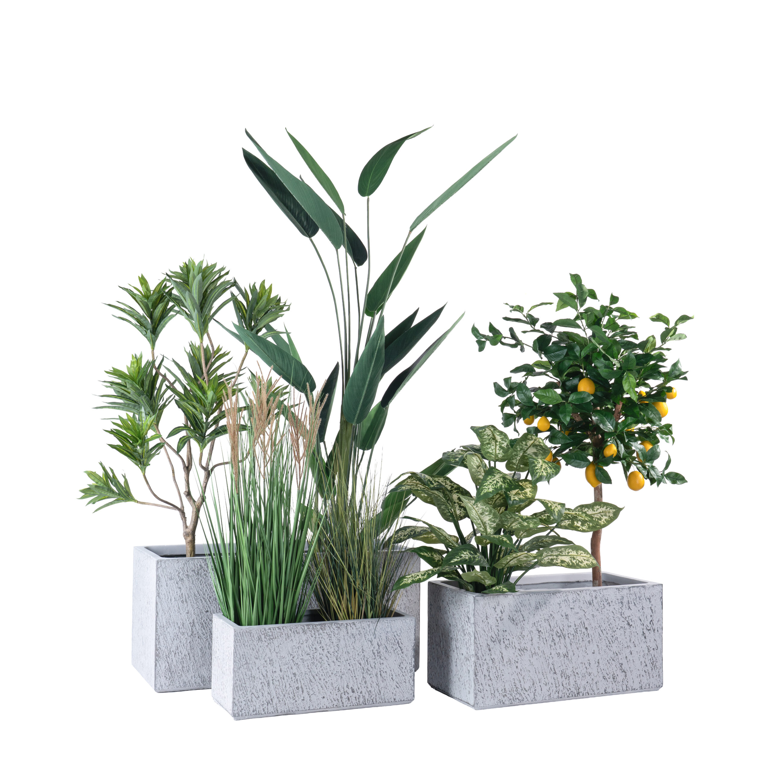 Jardinière grise finition brute Jardinière grise finition brute