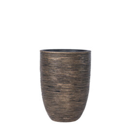 Pot élancé strié gold et noir
