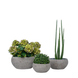 Pot plateau granite grège