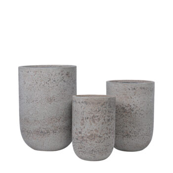 Pot élance granite grège