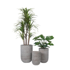 Pot élance granite grège