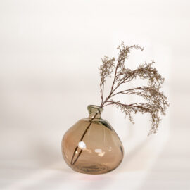 Vase Simplicity round ambré H 32cm