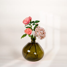 Vase Simplicity round vert olive H 32cm