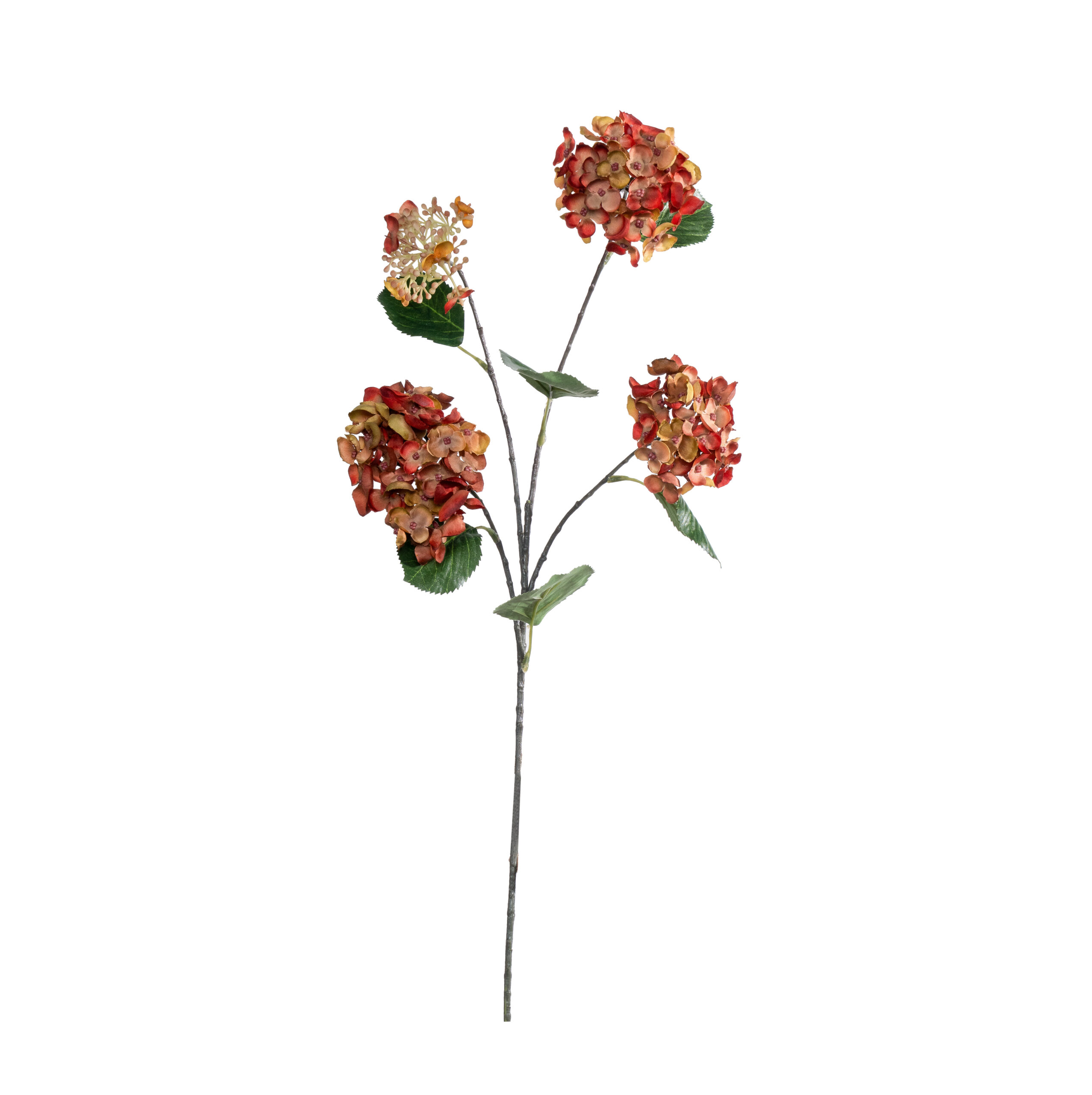 FL1037005RU Pop corn hydrangea orange L 80cm