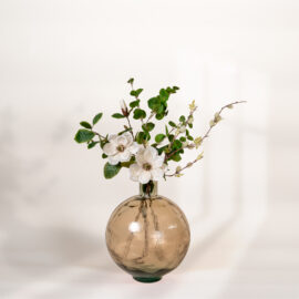 Vase Firenza sphère ambré H 42cm